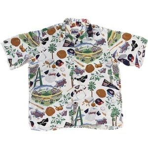 1980’s Reyn Spooner Anaheim Angels Baseball Vintage Button Up Size